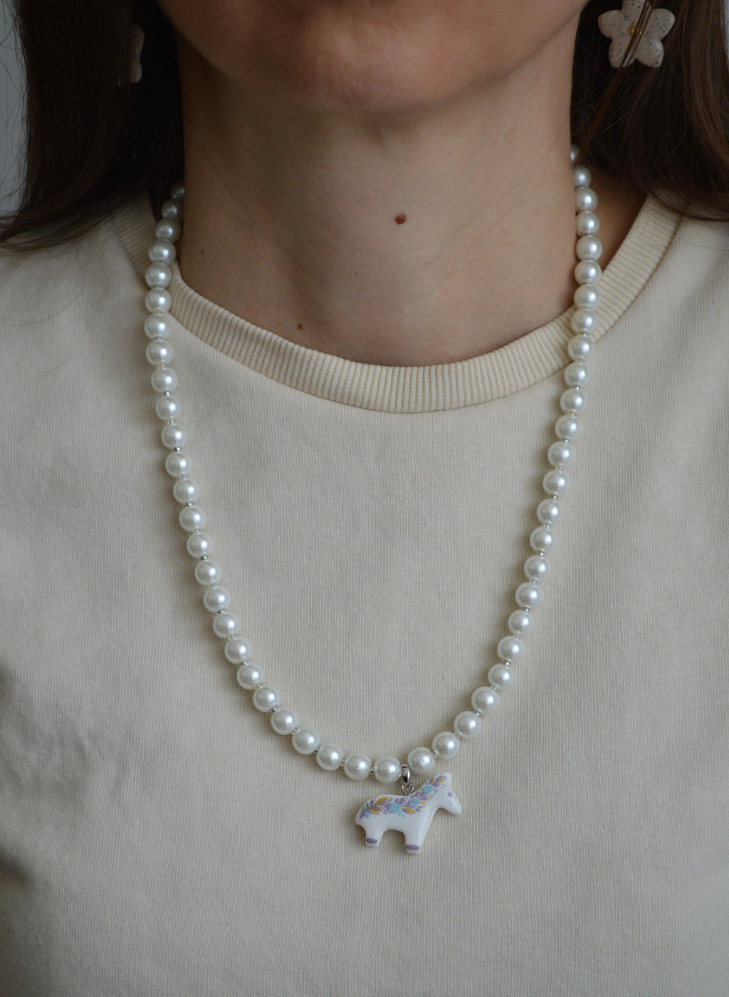 Намисто "Коник". Прикраса коник. Підвіска - коник з полімерної глини. Намисто з коником. Коник з малюнком. Коник розпис.