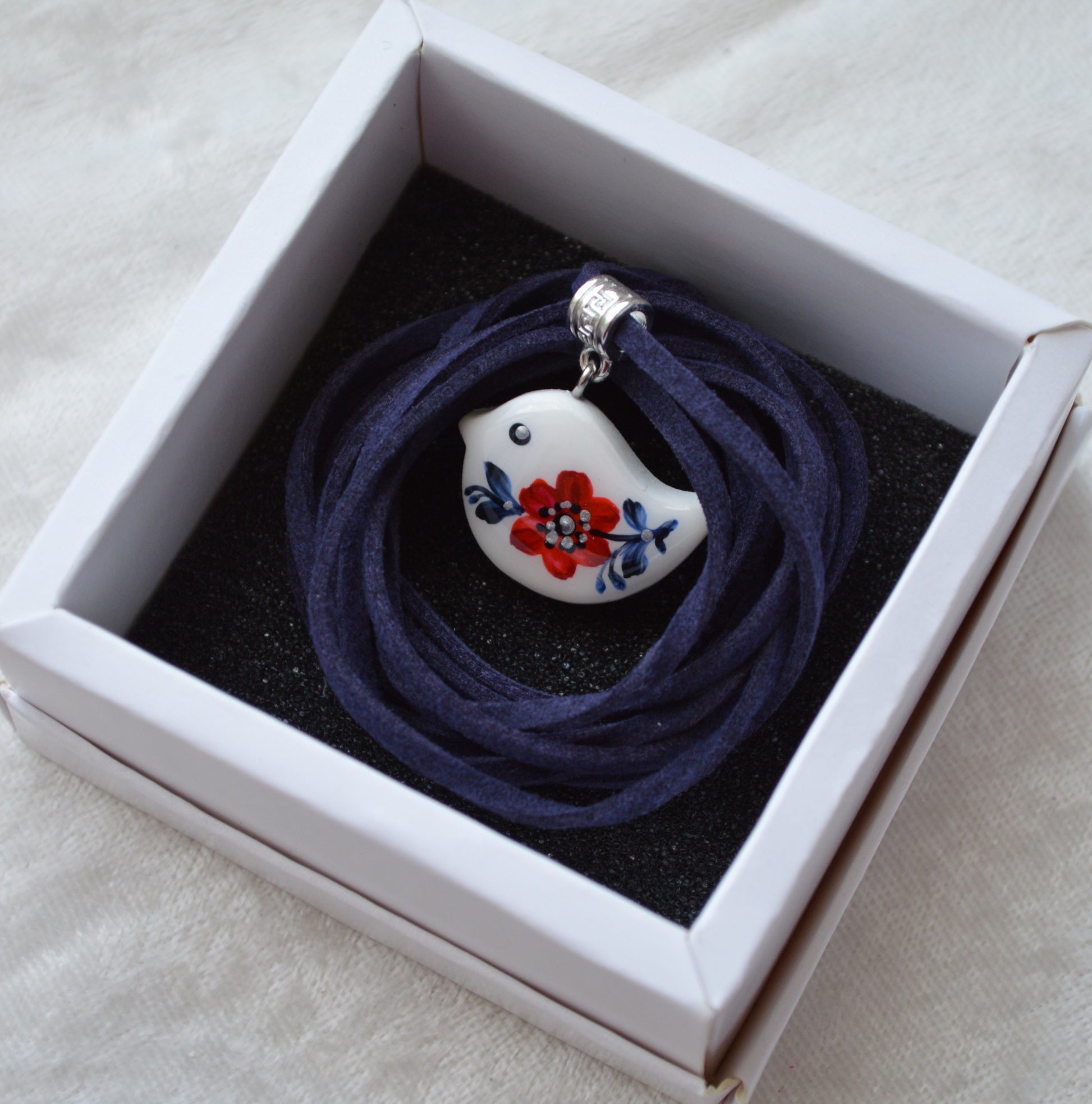 Підвіска "Пташечка з петриківським розписом"