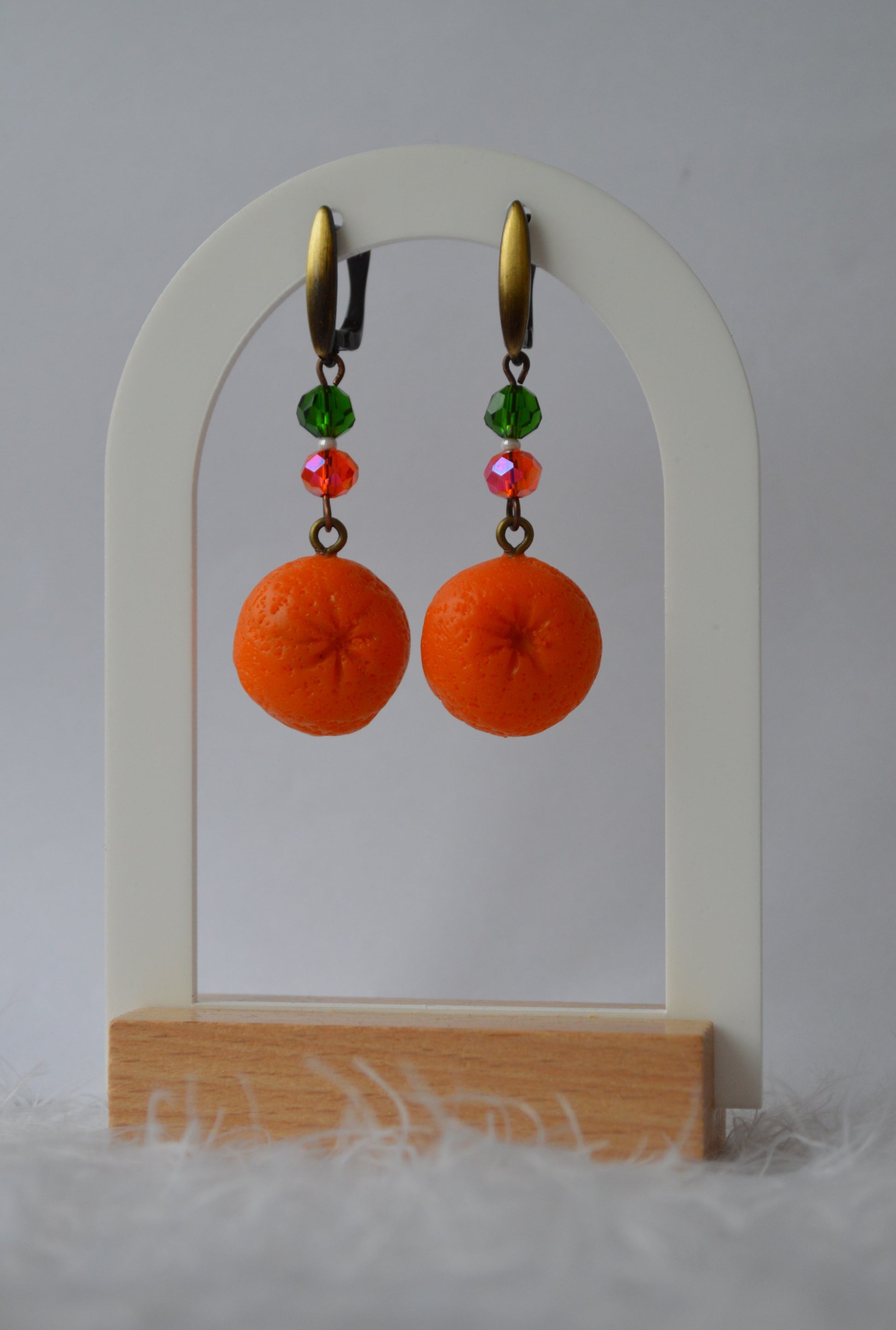 Сережки Мандаринки. Прикраса у формі мандаринок. Сережки. Мандаринки. Подарунок для дружини. Подарунок для дівчини.