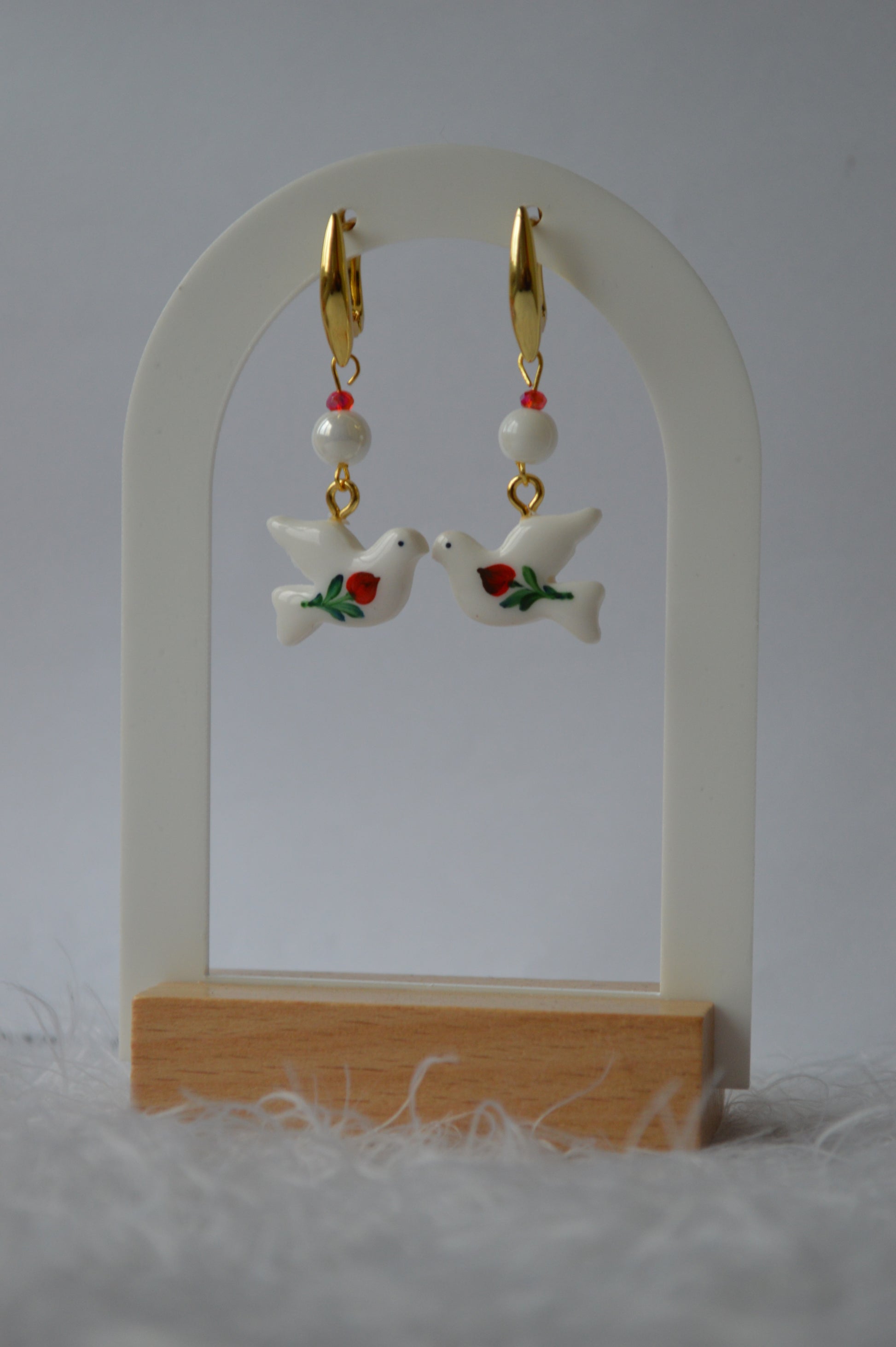 Сережки "Пташки". Прикраса у формі пташки. Сережки. Пташка з розписом. Подарунок для дружини. Подарунок для дівчини.